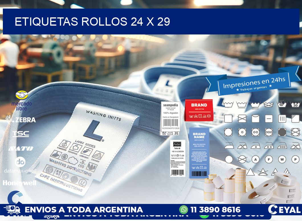 etiquetas rollos 24 x 29