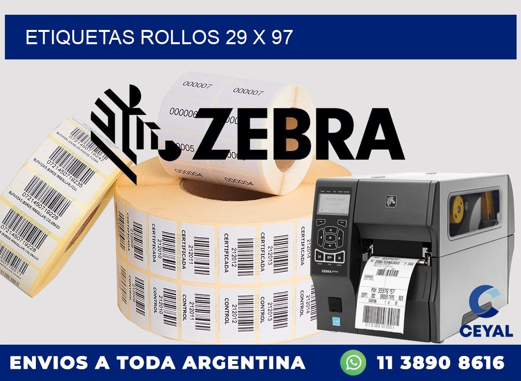 etiquetas rollos 29 x 97