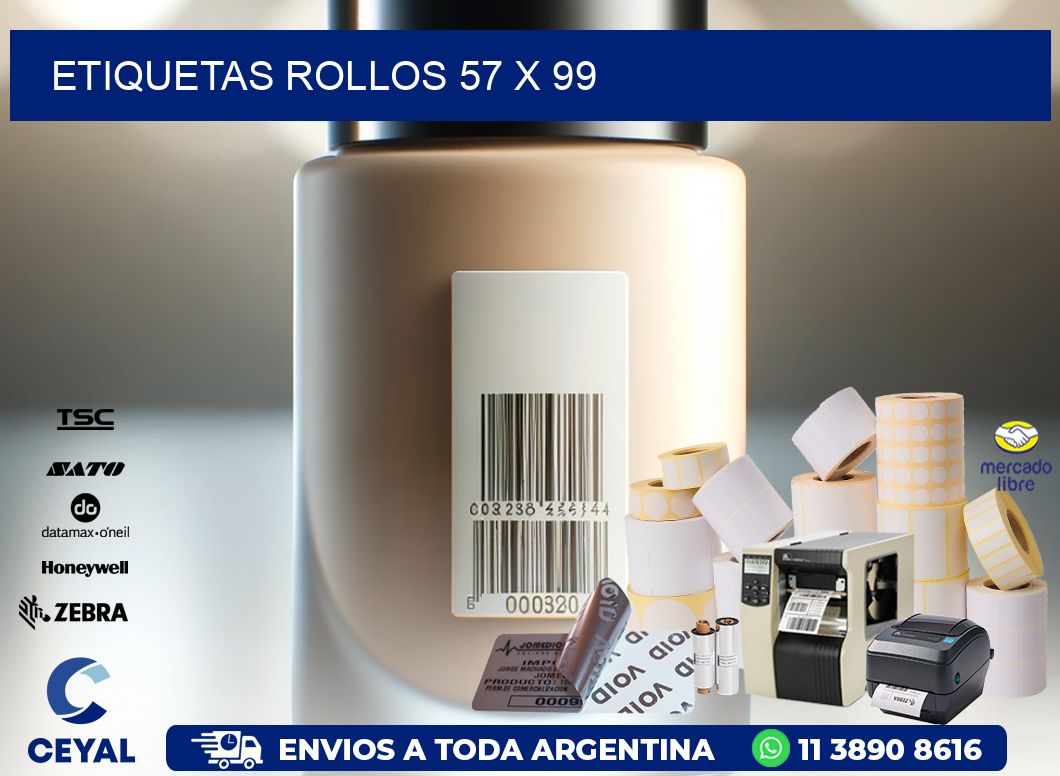 etiquetas rollos 57 x 99