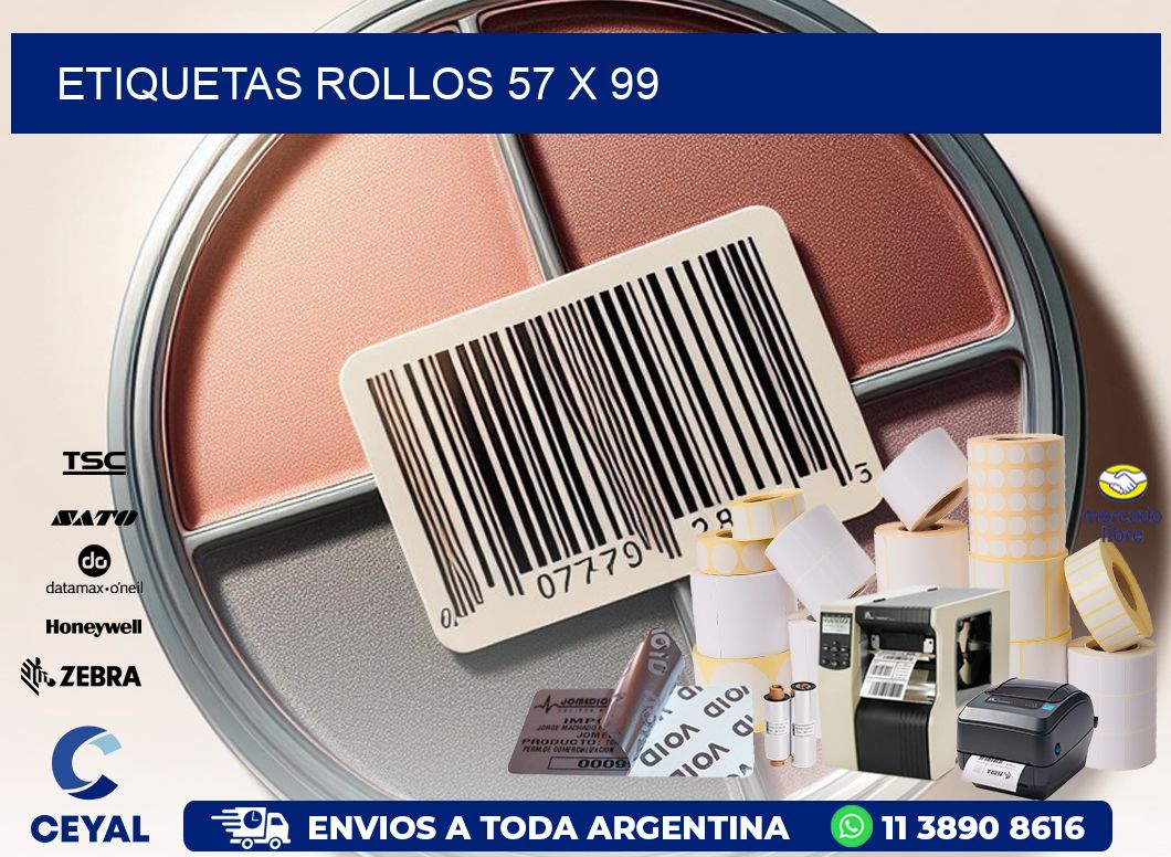 etiquetas rollos 57 x 99