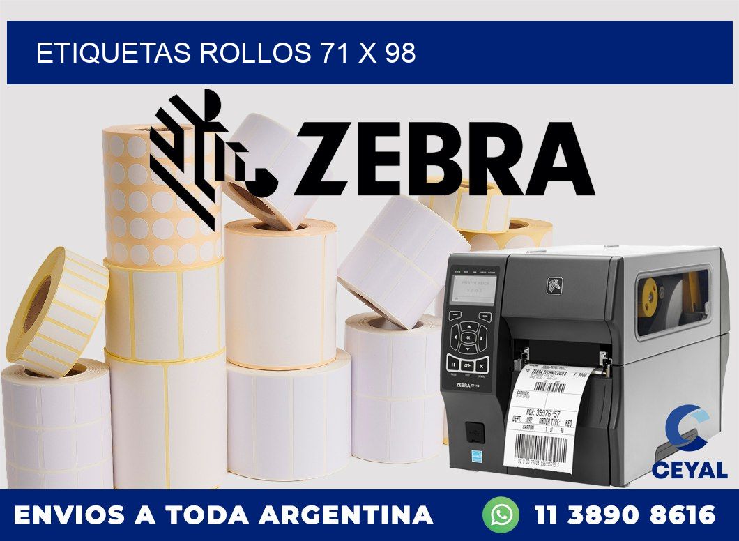 etiquetas rollos 71 x 98