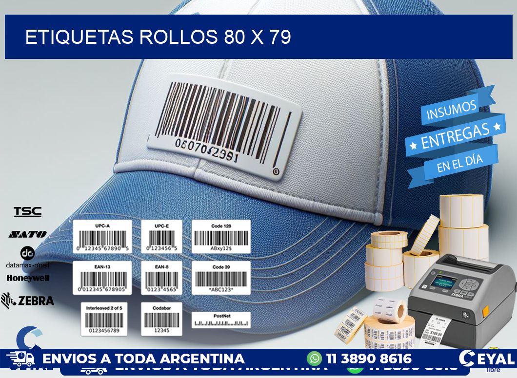 etiquetas rollos 80 x 79