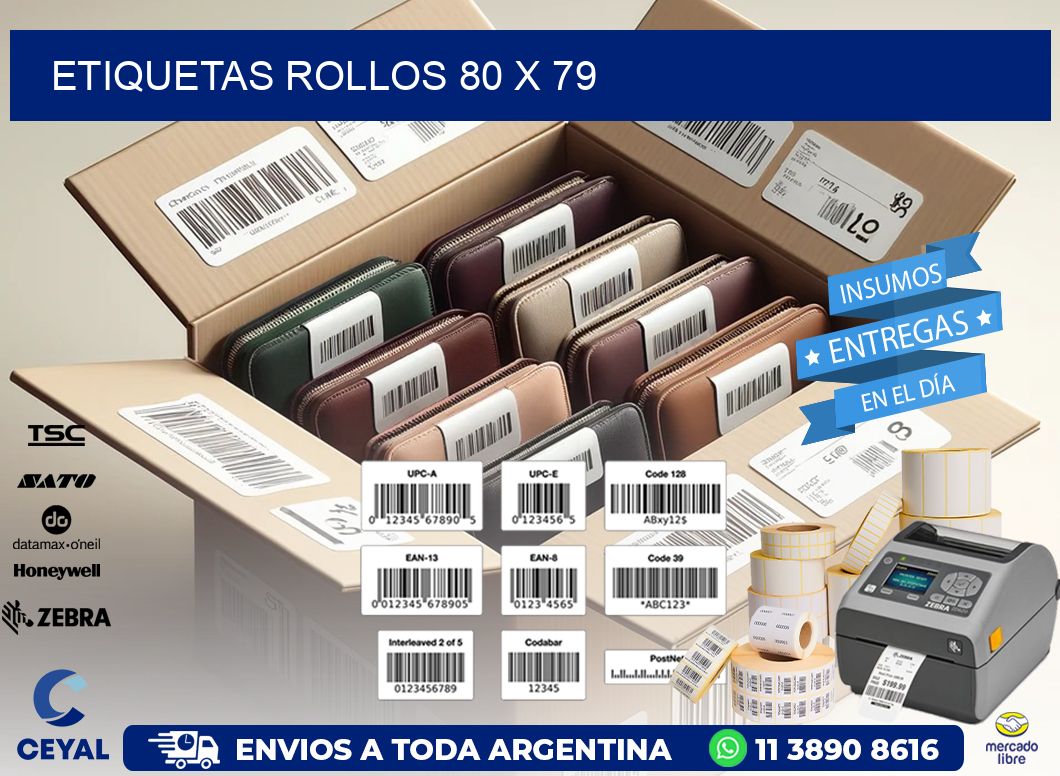 etiquetas rollos 80 x 79