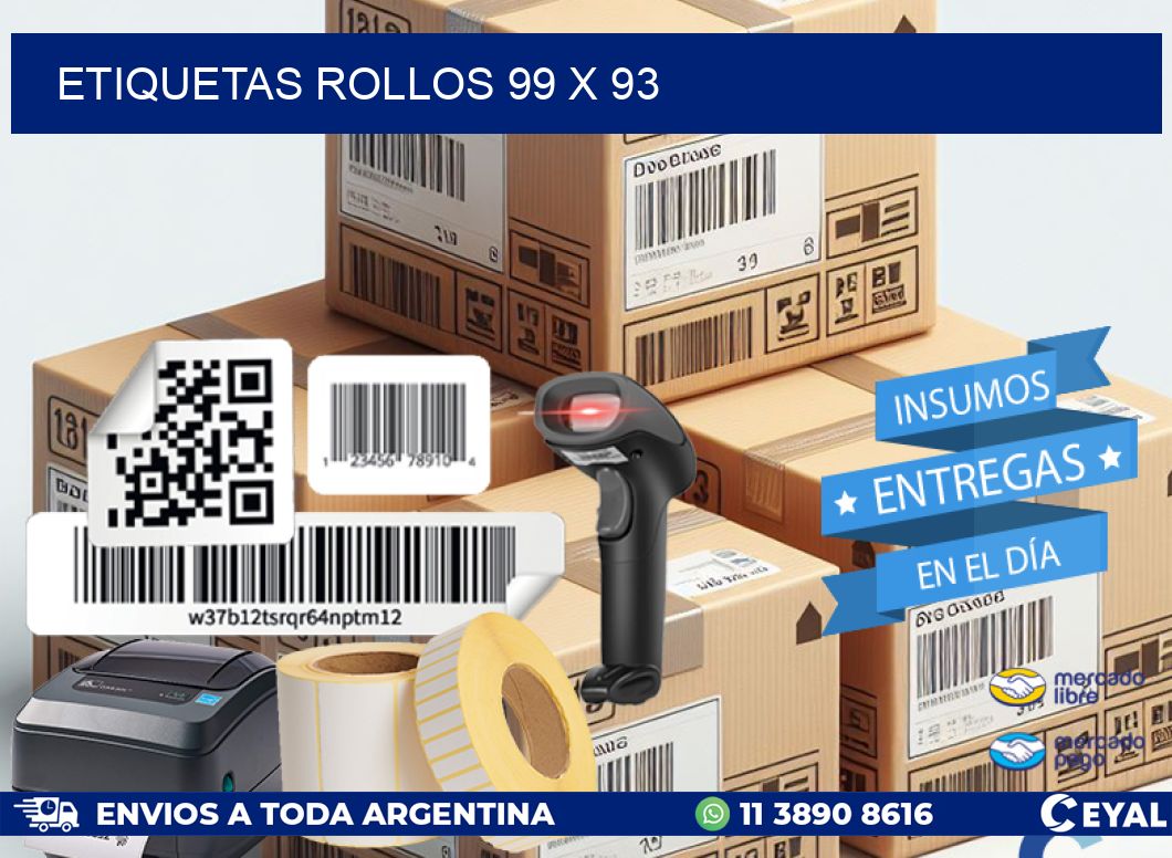 etiquetas rollos 99 x 93