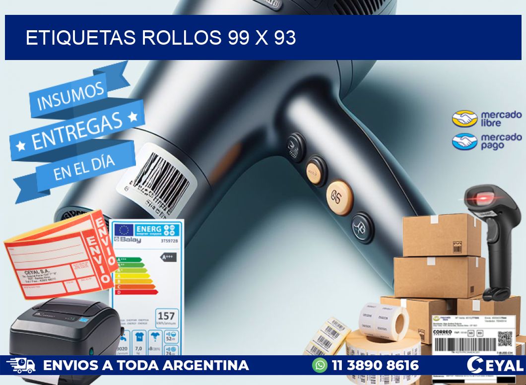 etiquetas rollos 99 x 93