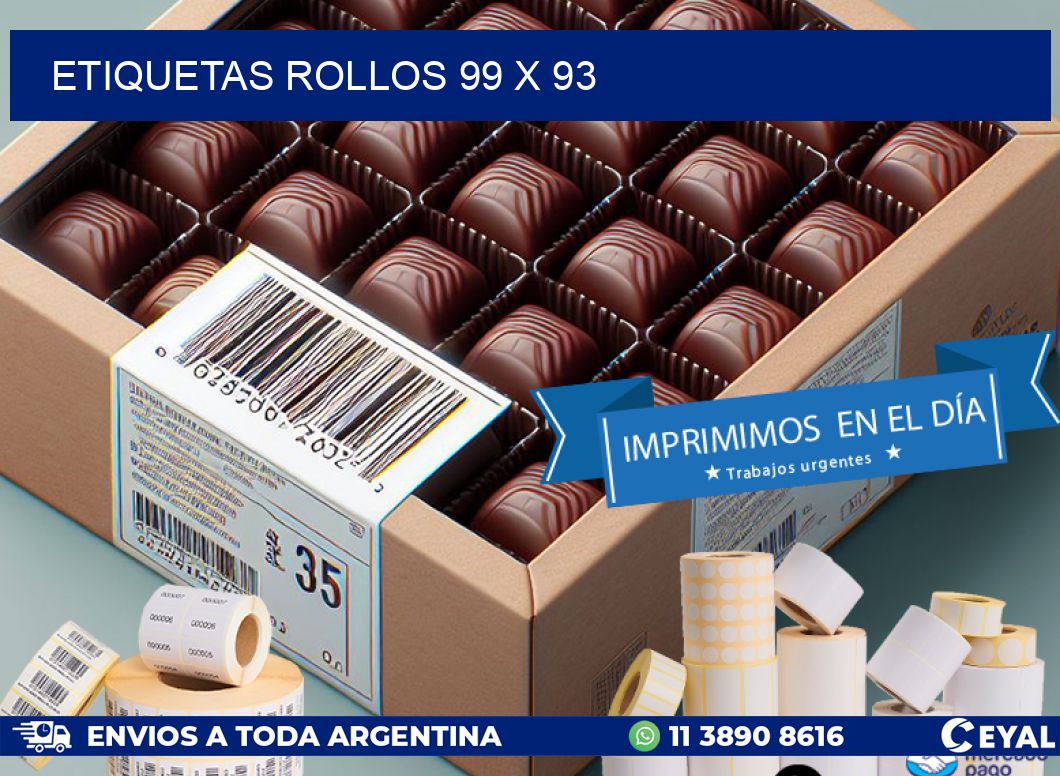 etiquetas rollos 99 x 93