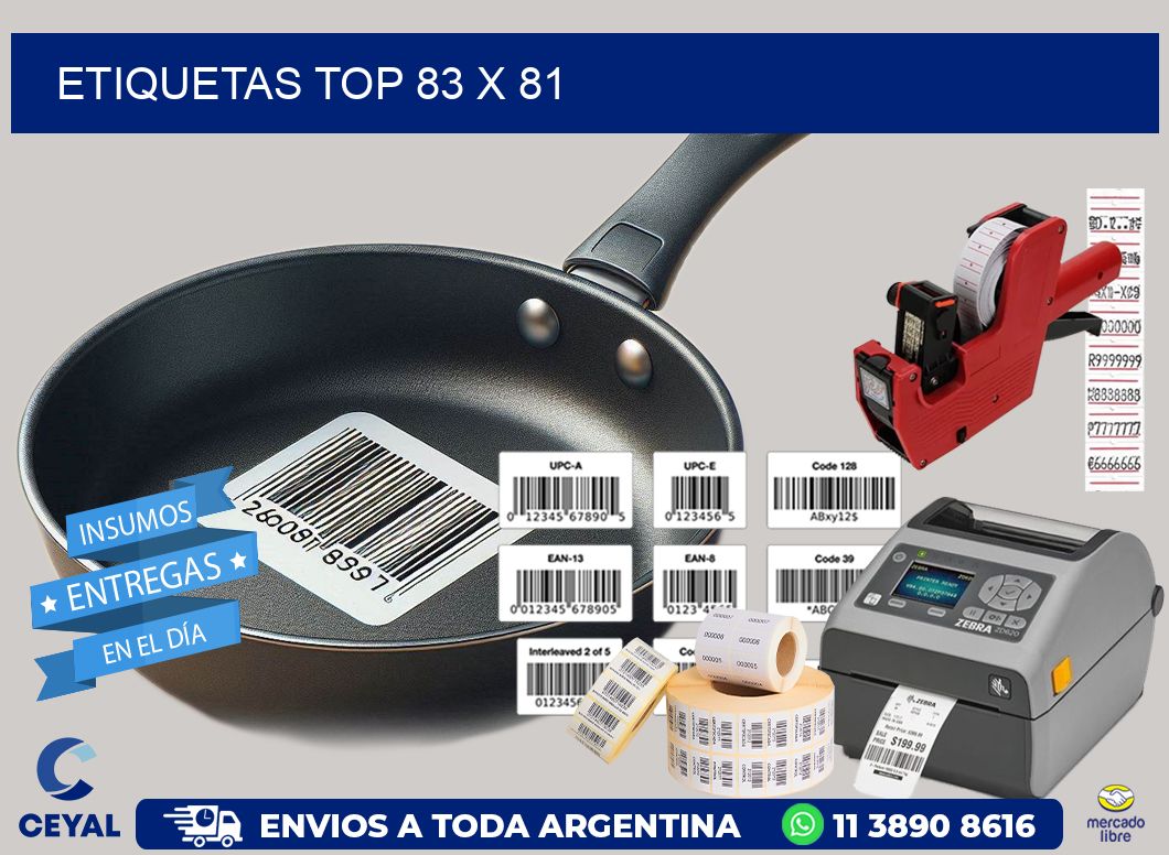 etiquetas top 83 x 81