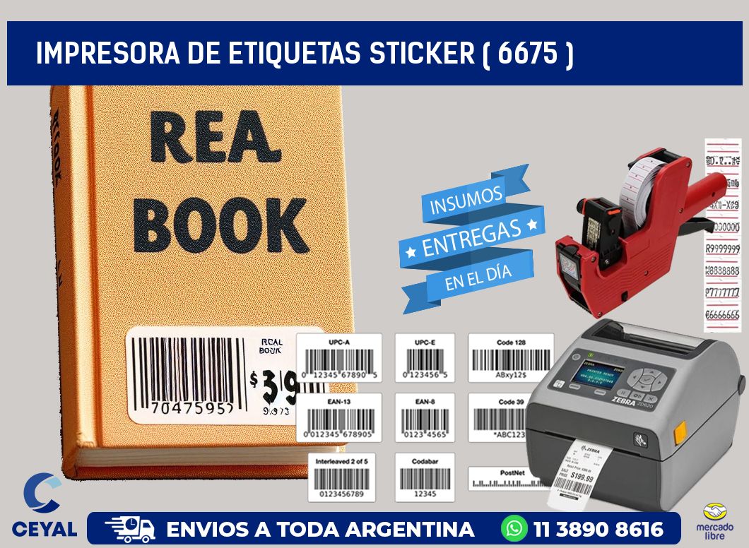 impresora de etiquetas sticker ( 6675 )