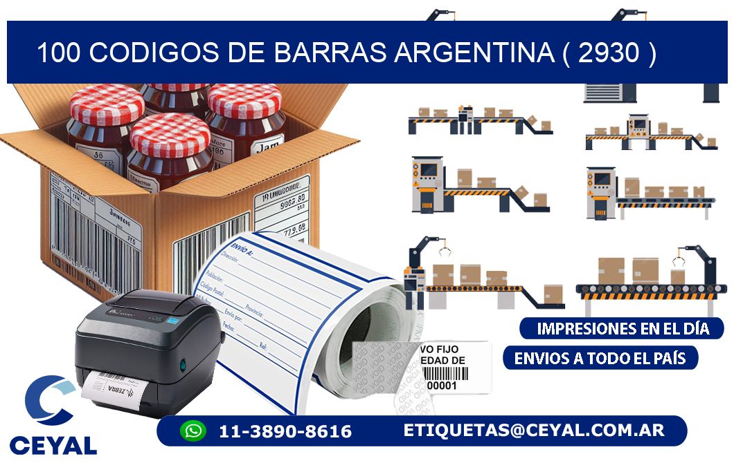 100 codigos de barras argentina ( 2930 )