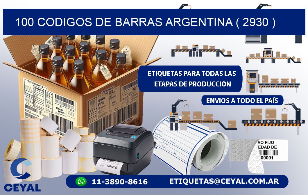 100 codigos de barras argentina ( 2930 )