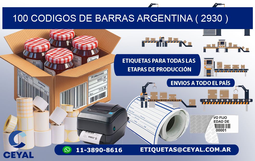 100 codigos de barras argentina ( 2930 )