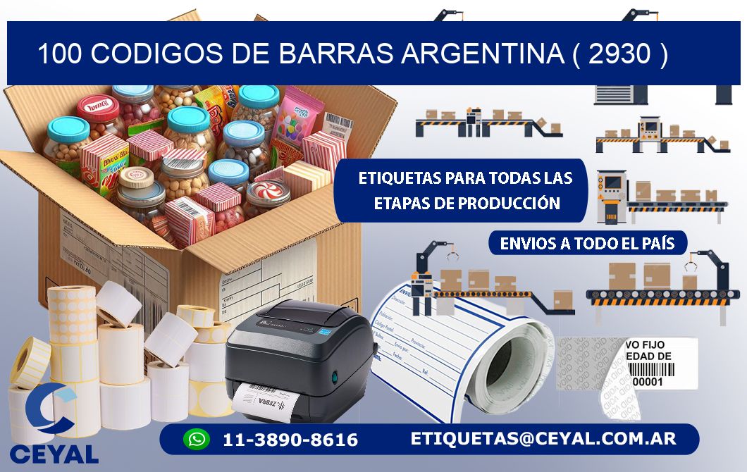 100 codigos de barras argentina ( 2930 )