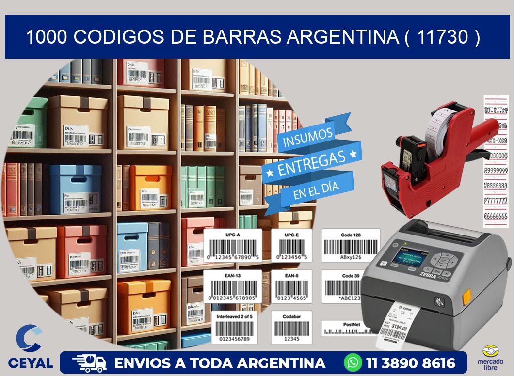 1000 codigos de barras argentina ( 11730 )