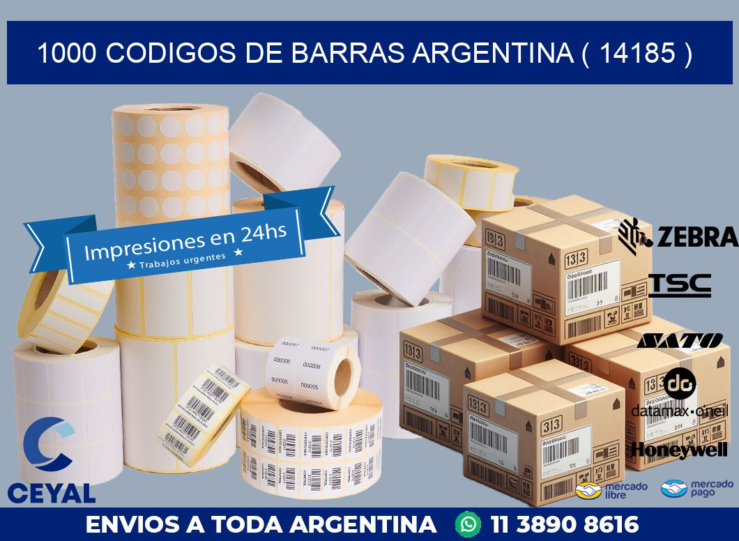 1000 codigos de barras argentina ( 14185 )