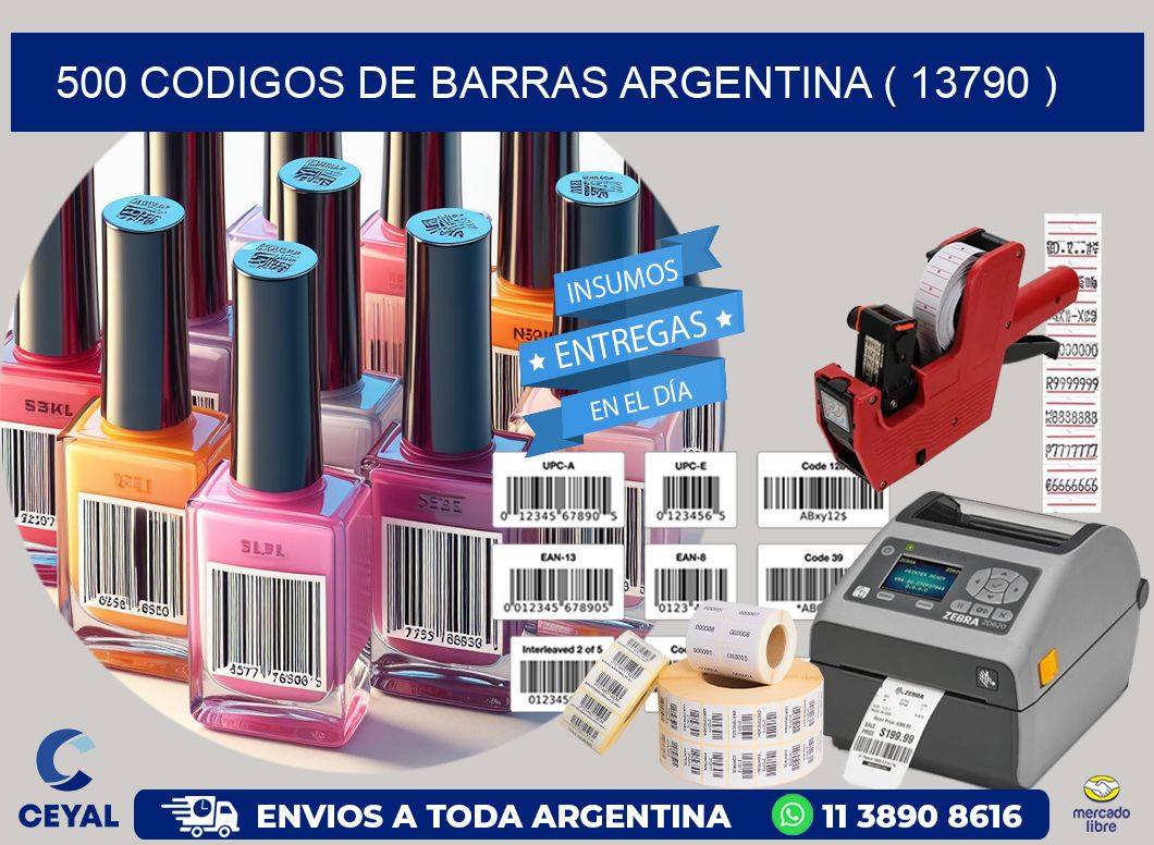 500 codigos de barras argentina ( 13790 )