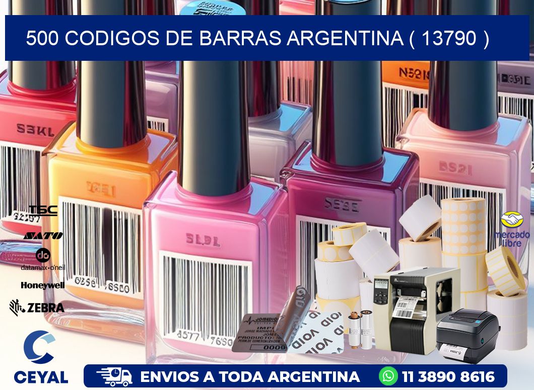 500 codigos de barras argentina ( 13790 )