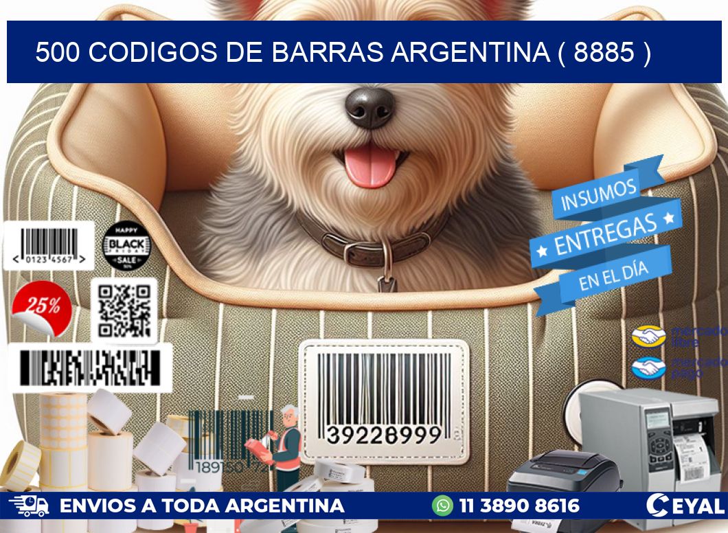 500 codigos de barras argentina ( 8885 )