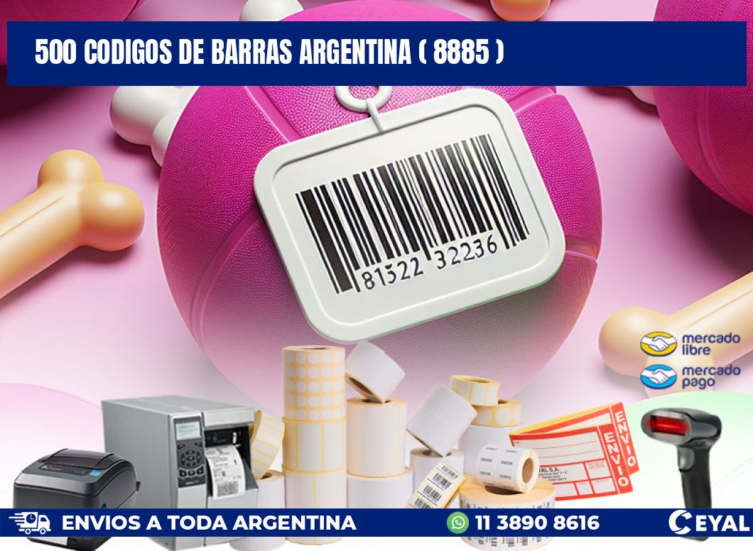 500 codigos de barras argentina ( 8885 )