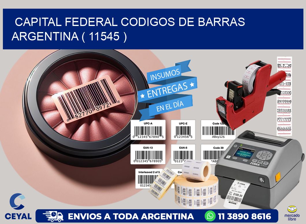 Capital federal codigos de barras argentina ( 11545 )