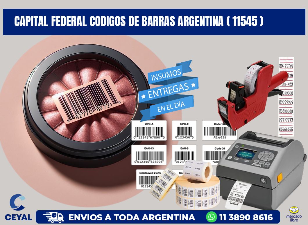 Capital federal codigos de barras argentina ( 11545 )