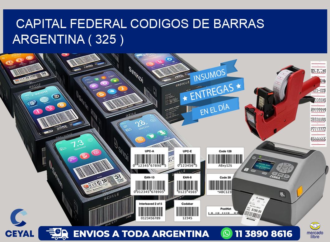 Capital federal codigos de barras argentina ( 325 )