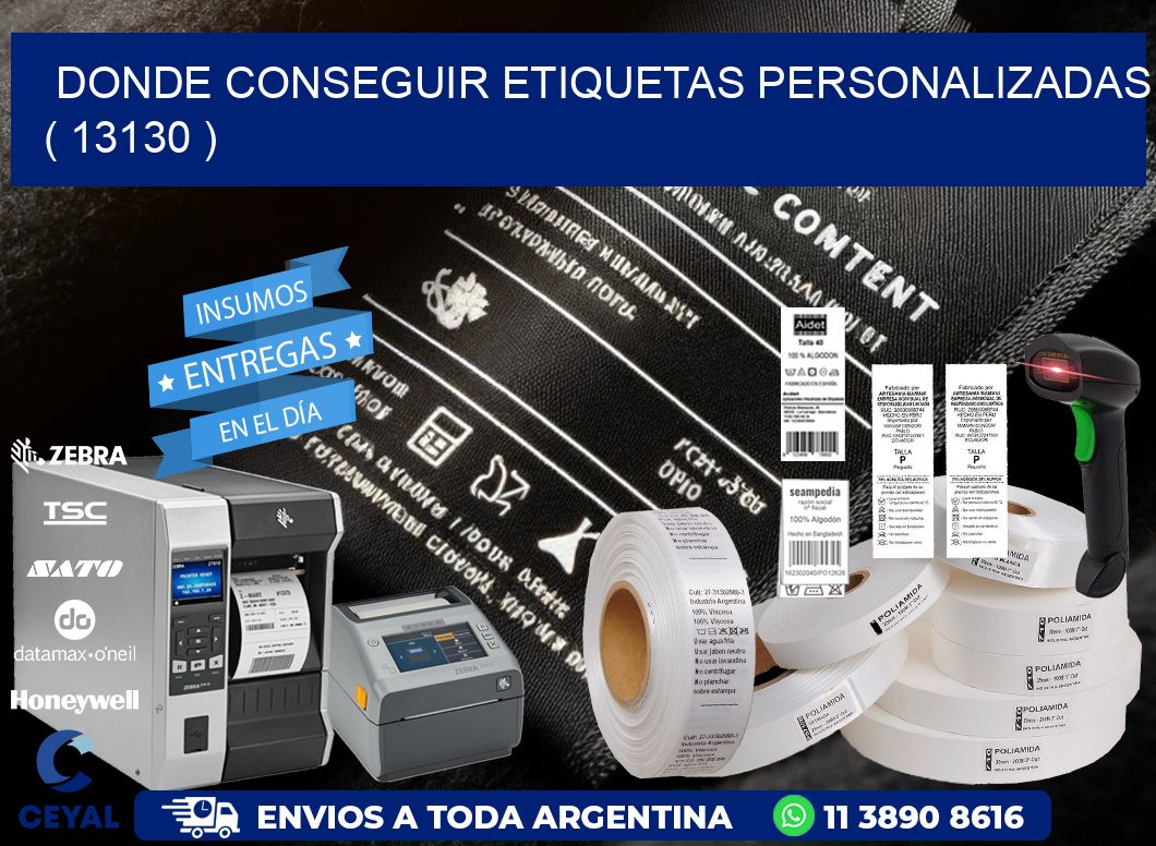 DONDE CONSEGUIR ETIQUETAS PERSONALIZADAS ( 13130 )