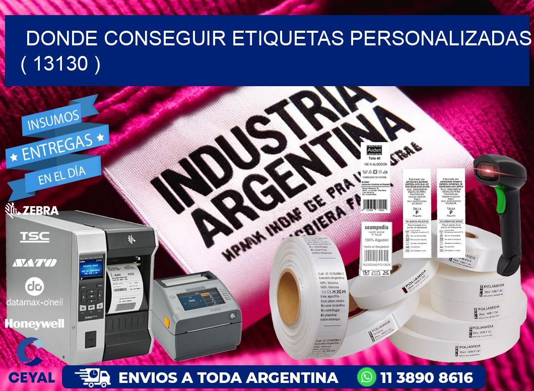 DONDE CONSEGUIR ETIQUETAS PERSONALIZADAS ( 13130 )