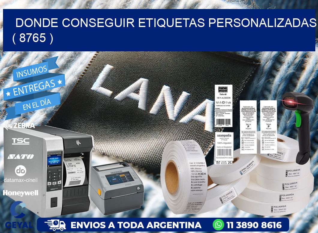 DONDE CONSEGUIR ETIQUETAS PERSONALIZADAS ( 8765 )