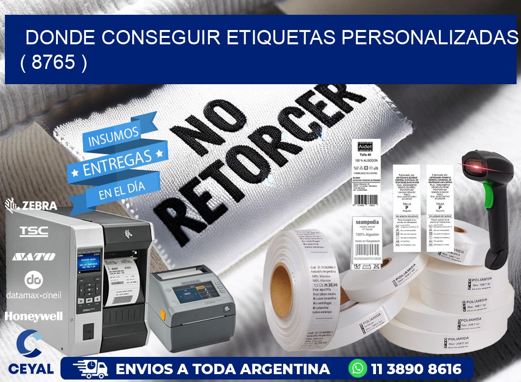 DONDE CONSEGUIR ETIQUETAS PERSONALIZADAS ( 8765 )