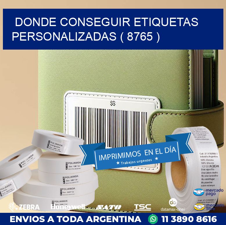 DONDE CONSEGUIR ETIQUETAS PERSONALIZADAS ( 8765 )