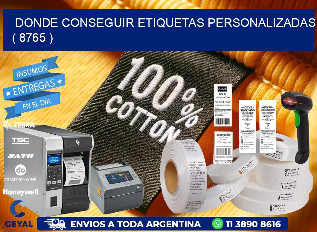 DONDE CONSEGUIR ETIQUETAS PERSONALIZADAS ( 8765 )
