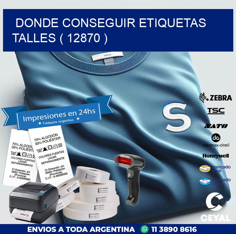 DONDE CONSEGUIR ETIQUETAS TALLES ( 12870 )