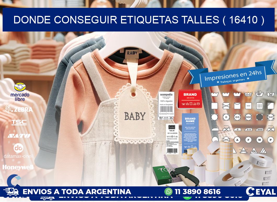 DONDE CONSEGUIR ETIQUETAS TALLES ( 16410 )