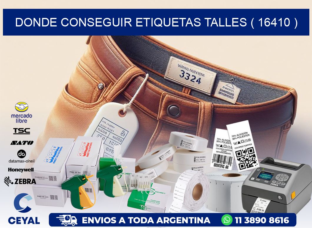 DONDE CONSEGUIR ETIQUETAS TALLES ( 16410 )