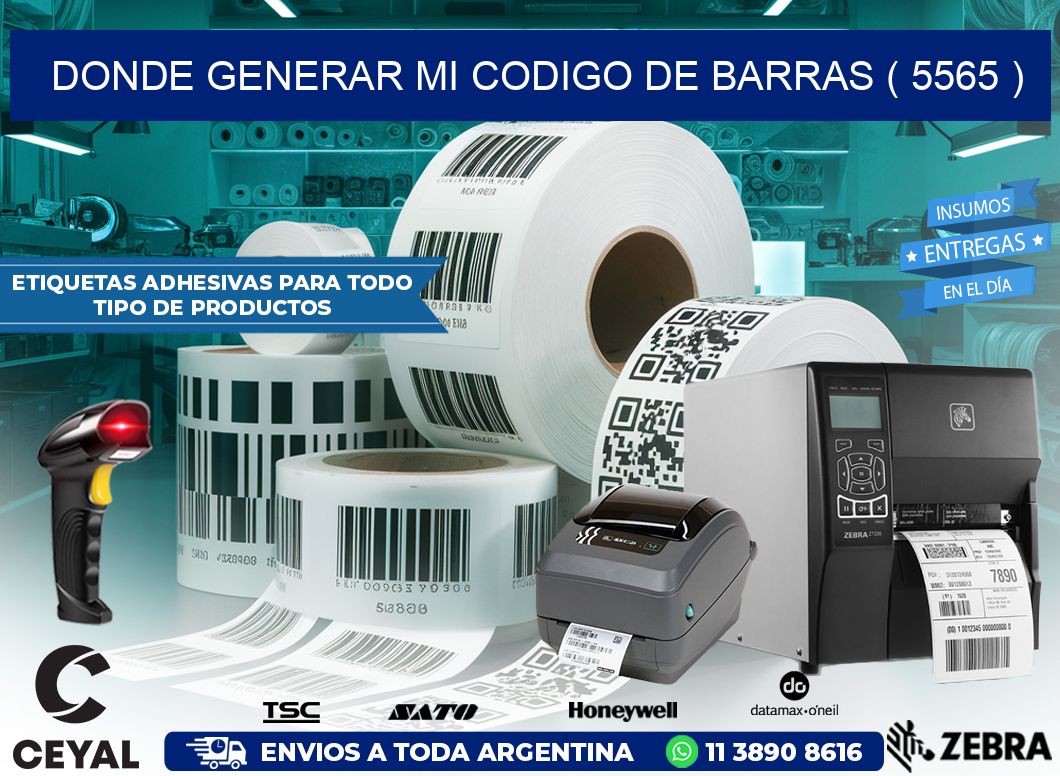 DONDE GENERAR MI CODIGO DE BARRAS ( 5565 )