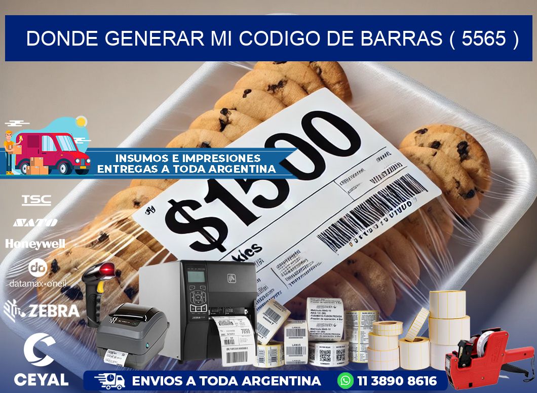 DONDE GENERAR MI CODIGO DE BARRAS ( 5565 )