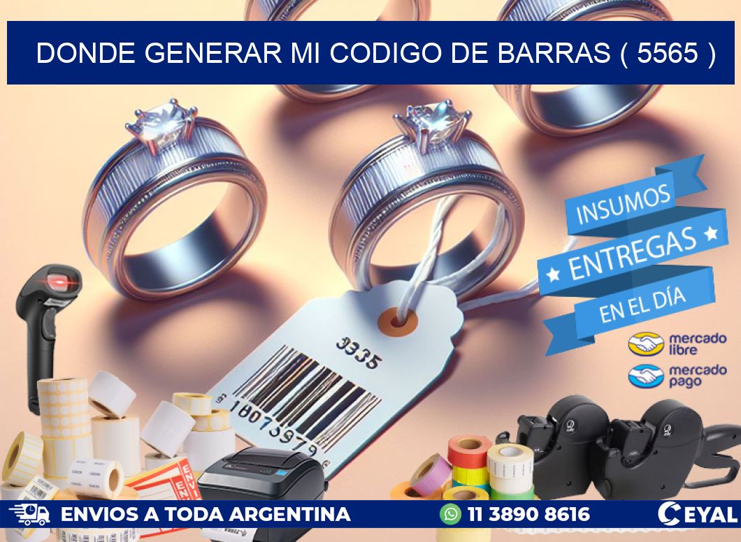 DONDE GENERAR MI CODIGO DE BARRAS ( 5565 )
