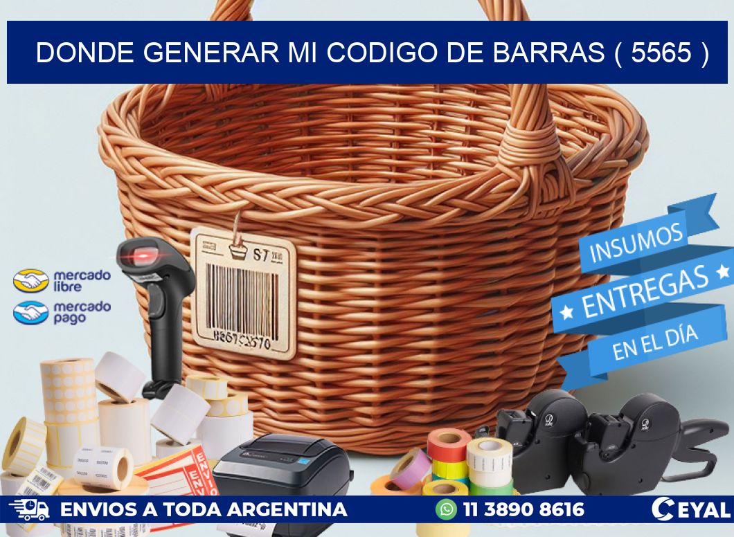 DONDE GENERAR MI CODIGO DE BARRAS ( 5565 )