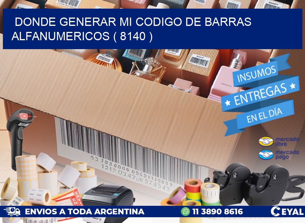 DONDE GENERAR MI CODIGO DE BARRAS ALFANUMERICOS ( 8140 )