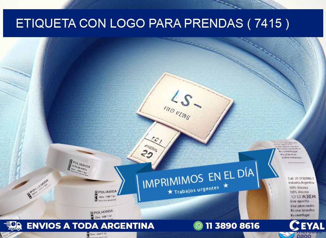 ETIQUETA CON LOGO PARA PRENDAS ( 7415 )