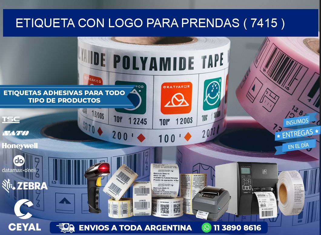 ETIQUETA CON LOGO PARA PRENDAS ( 7415 )