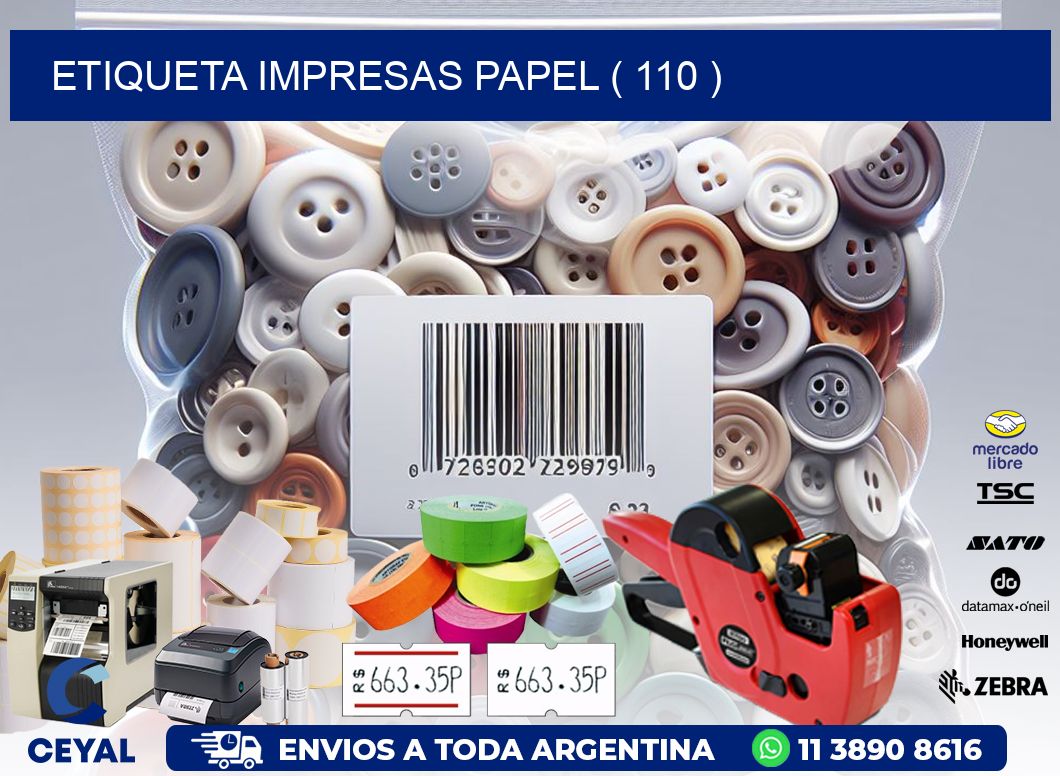 ETIQUETA IMPRESAS PAPEL ( 110 )