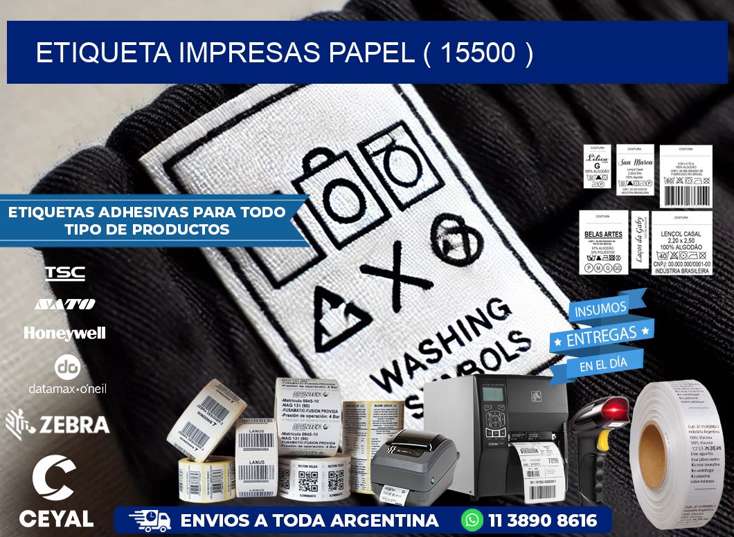 ETIQUETA IMPRESAS PAPEL ( 15500 )