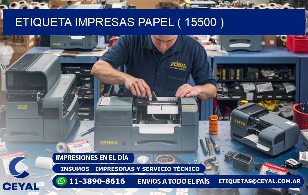 ETIQUETA IMPRESAS PAPEL ( 15500 )