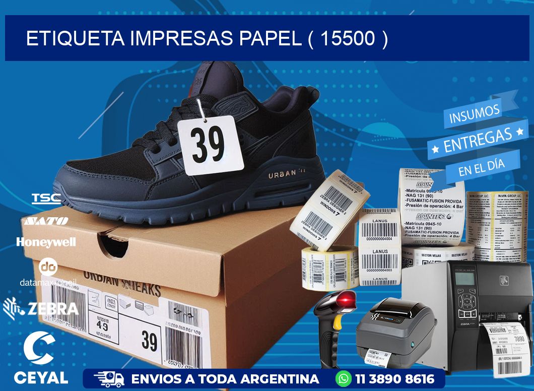 ETIQUETA IMPRESAS PAPEL ( 15500 )