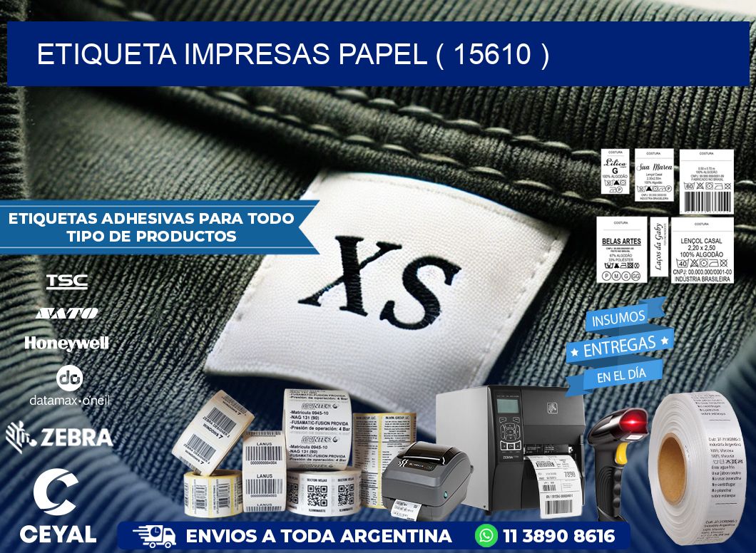 ETIQUETA IMPRESAS PAPEL ( 15610 )