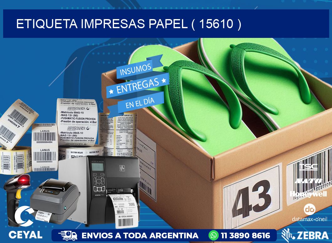 ETIQUETA IMPRESAS PAPEL ( 15610 )
