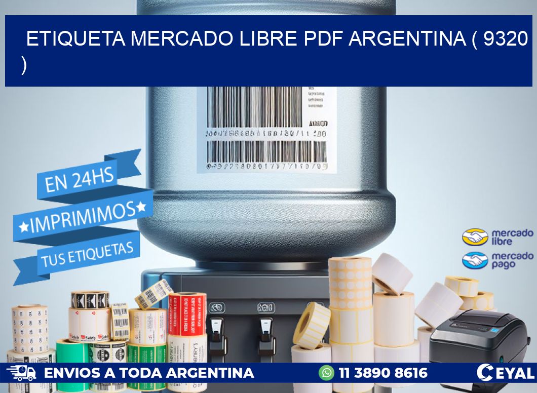 ETIQUETA MERCADO LIBRE PDF ARGENTINA ( 9320 )