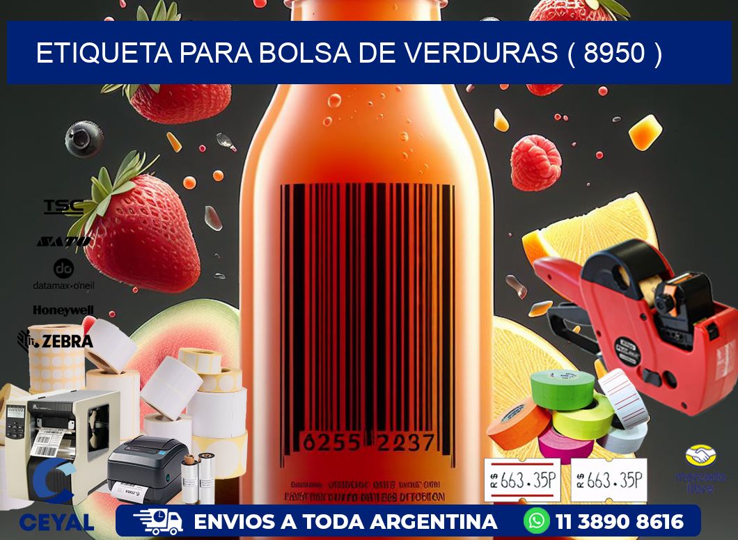 ETIQUETA PARA BOLSA DE VERDURAS ( 8950 )