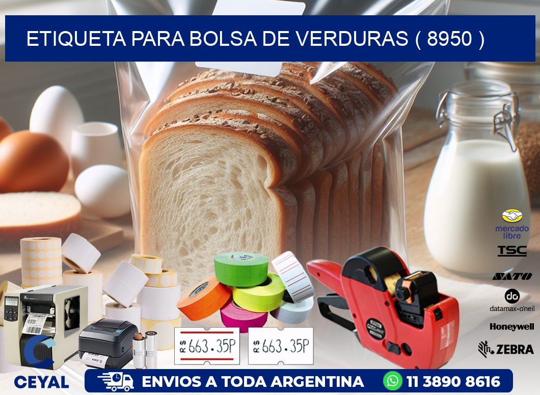 ETIQUETA PARA BOLSA DE VERDURAS ( 8950 )